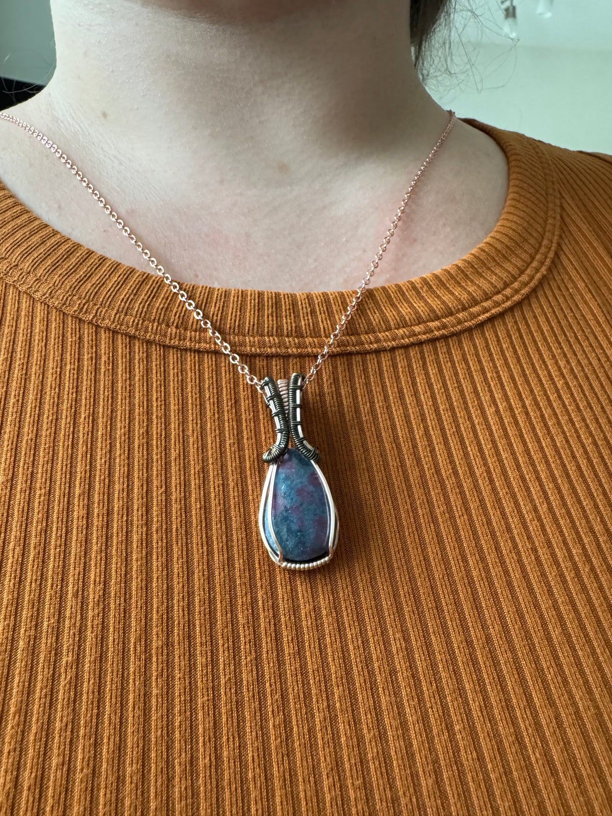 Pixie Halo: The Fireheart || Ruby Kyanite Pendant