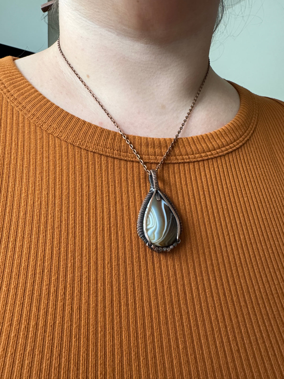 Whispering Earth || Timor Agate Pendant