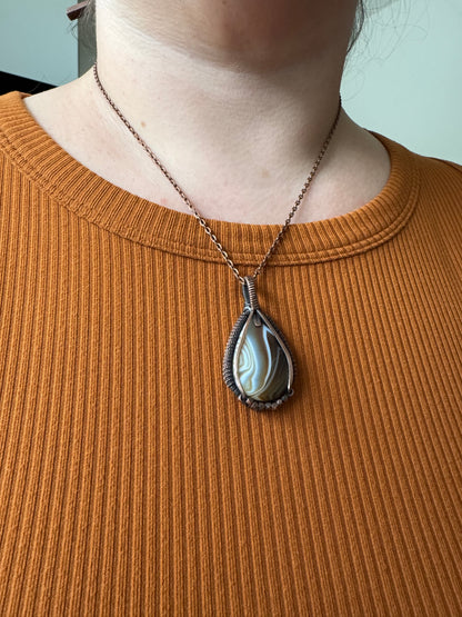 Whispering Earth || Timor Agate Pendant