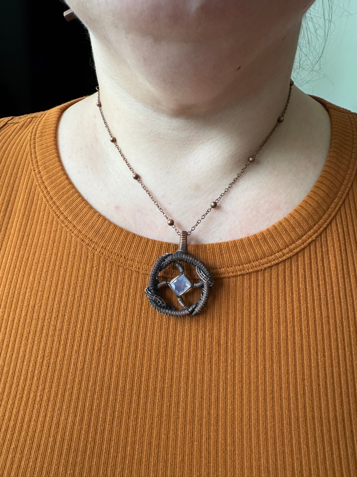Moonbeam || Faceted Lavender Quartz Pendant