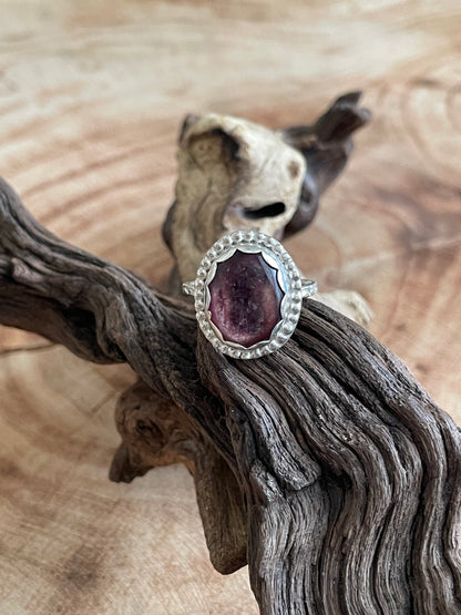 Size 8.5 | Lepidolite and Sterling Silver Ring