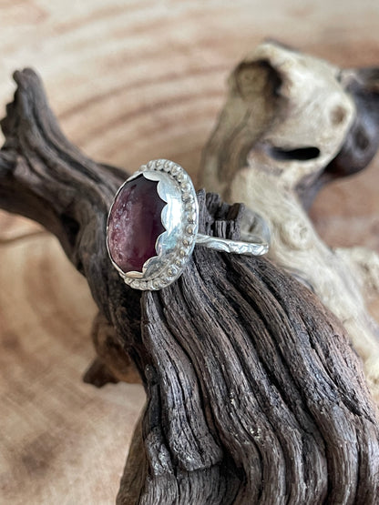 Size 8.5 | Lepidolite and Sterling Silver Ring