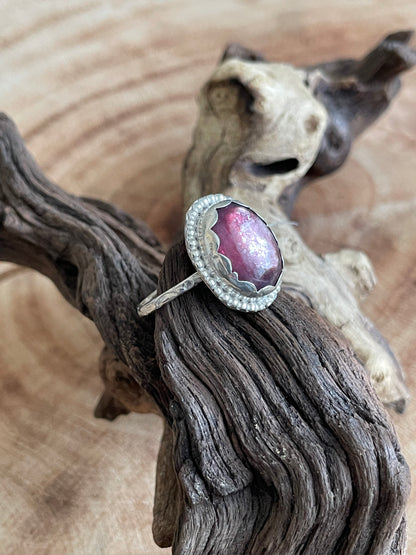 Size 8.5 | Lepidolite and Sterling Silver Ring