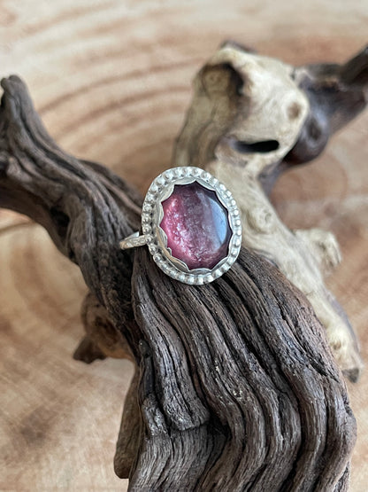 Size 8.5 | Lepidolite and Sterling Silver Ring